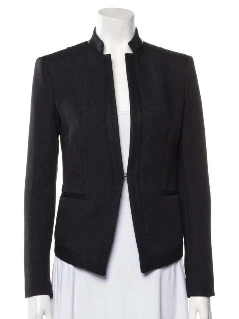 rag & bone Black Collarless Tailored Blazer